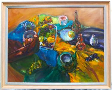 Original Impressionism Still Life Paintings by Byamba Jargal