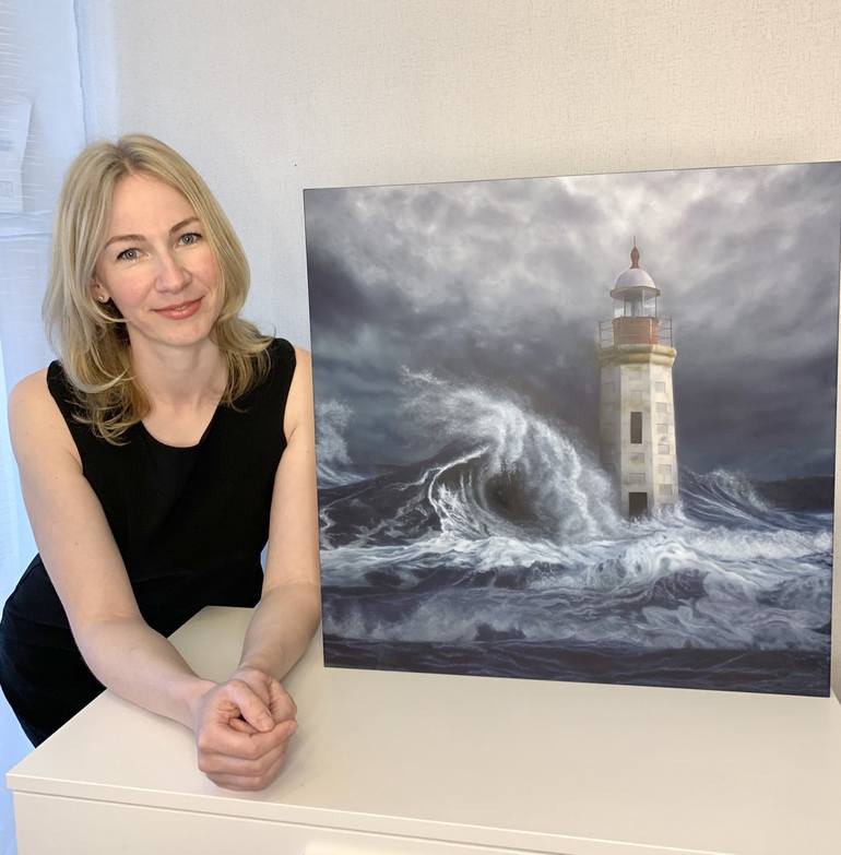 Original Realism Seascape Painting by Anastasiia Nikolaeva