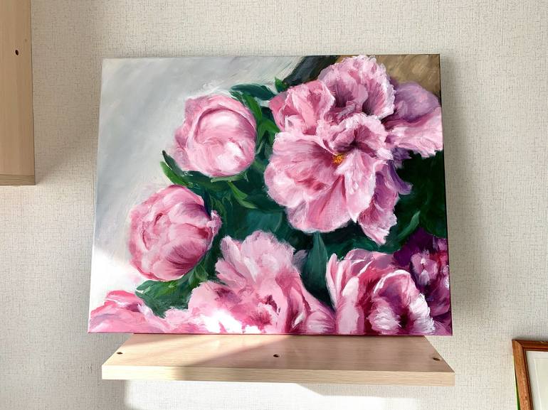 Original Abstract Floral Painting by Anastasiia Nikolaeva