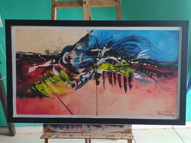 Original Abstract Expressionism Abstract Painting by Renan Santos