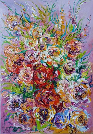 Original Floral Paintings by Lada Stukan