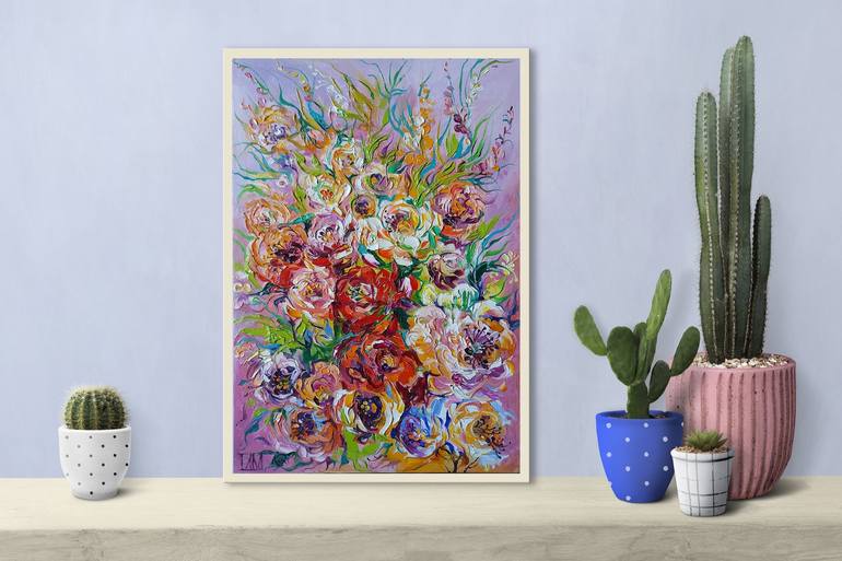 Original Floral Painting by Lada Stukan