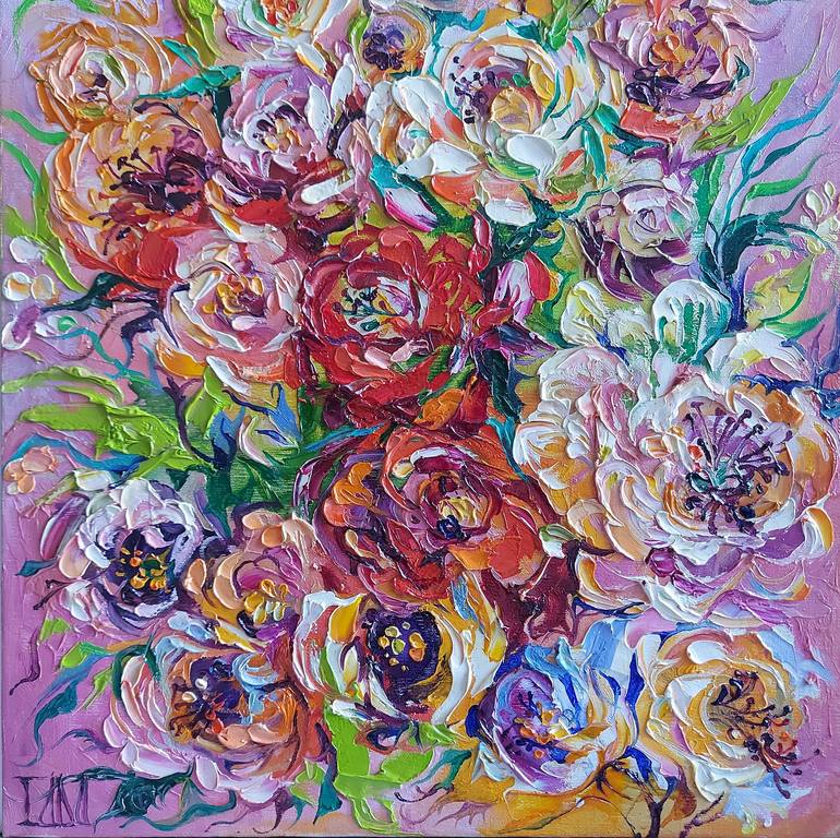 Original Floral Painting by Lada Stukan