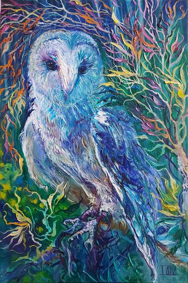 Snowy Owl in a Silent Night thumb