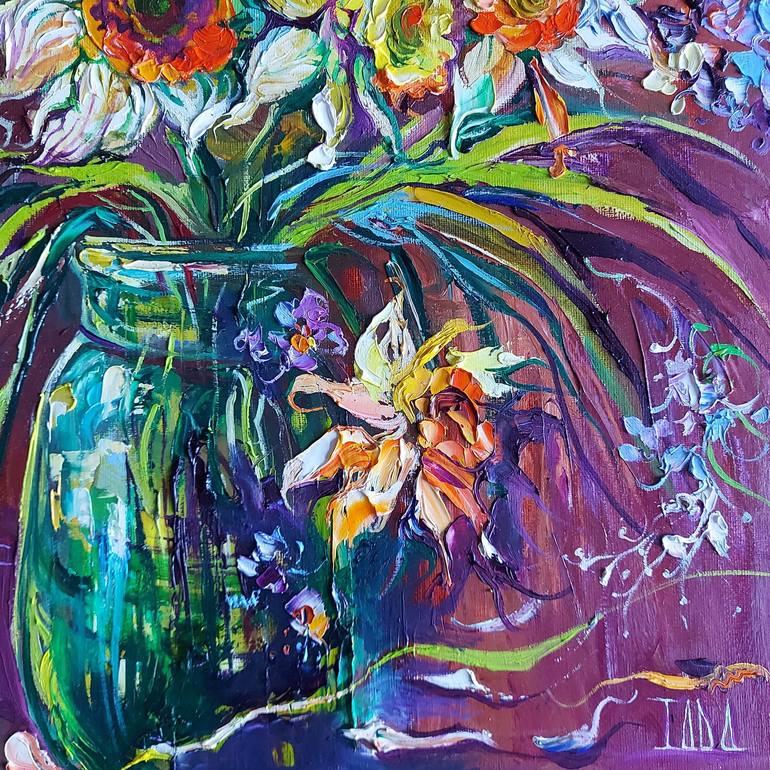 Original Impressionism Still Life Painting by Lada Stukan