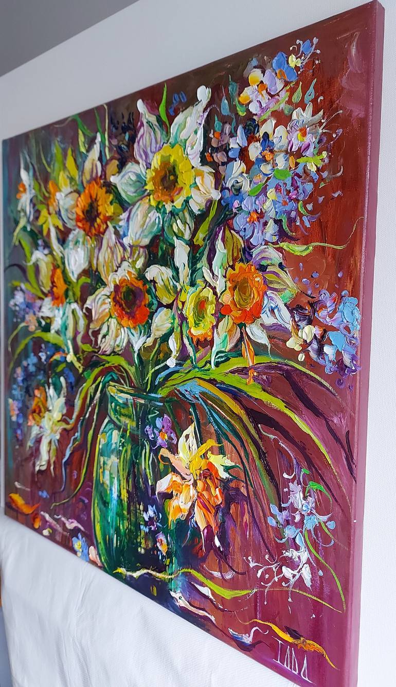 Original Impressionism Still Life Painting by Lada Stukan