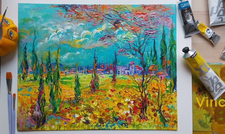 Original Landscape Painting by Lada Stukan