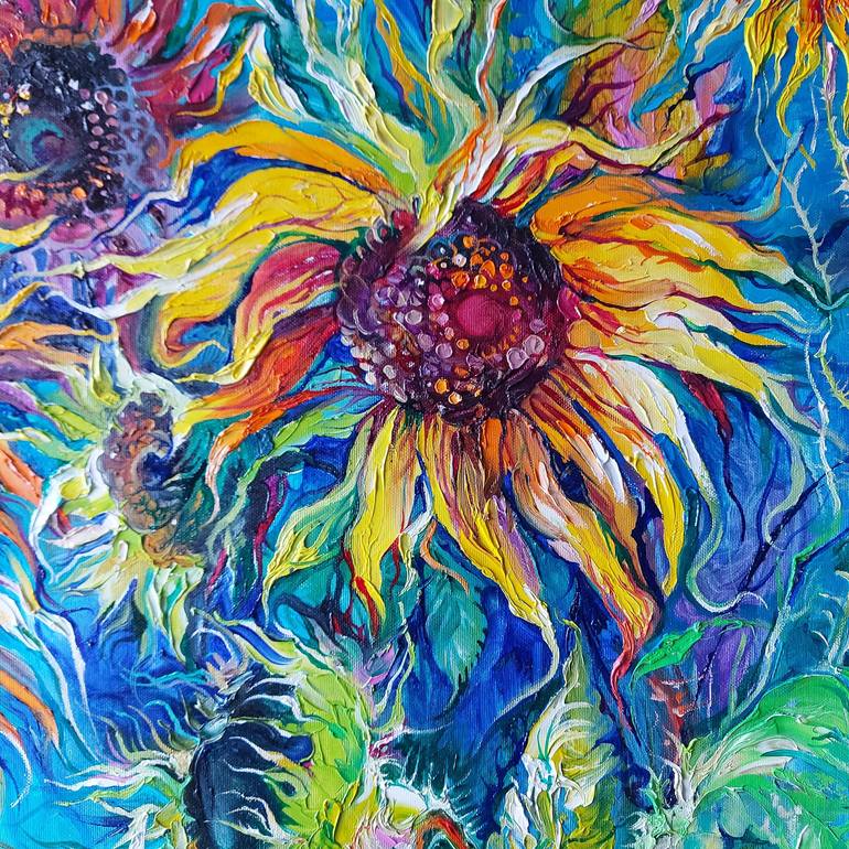 Original Floral Painting by Lada Stukan