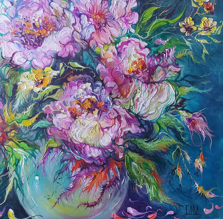 Original Impressionism Still Life Painting by Lada Stukan