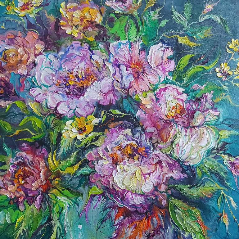 Original Impressionism Still Life Painting by Lada Stukan