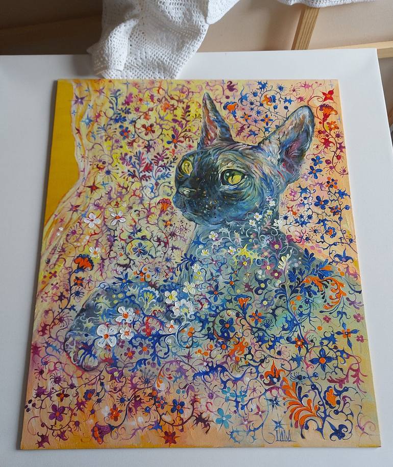 Original Art Deco Animal Painting by Lada Stukan