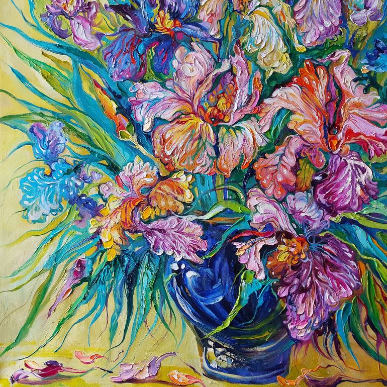 Original Floral Painting by Lada Stukan