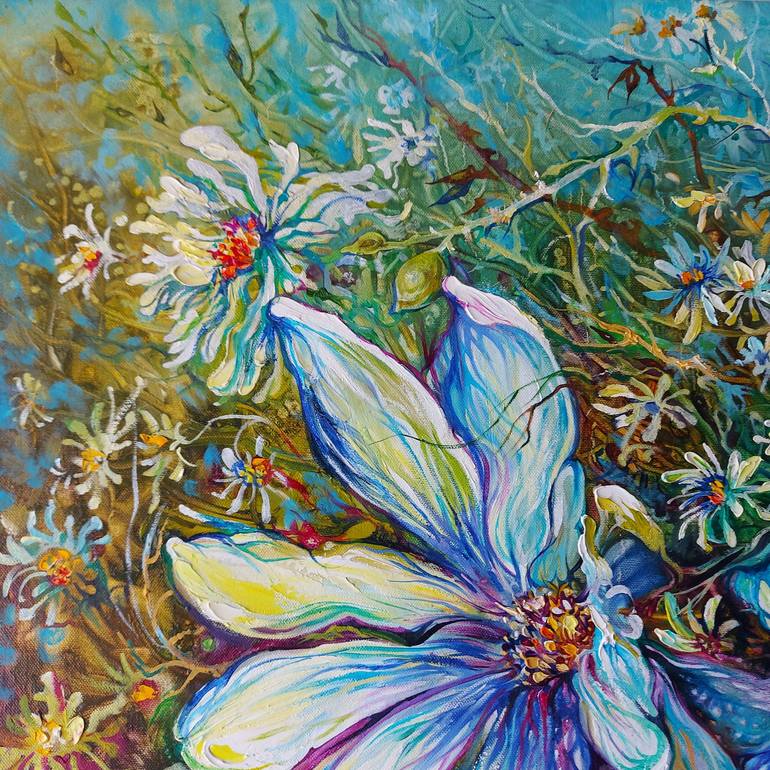 Original Floral Painting by Lada Stukan