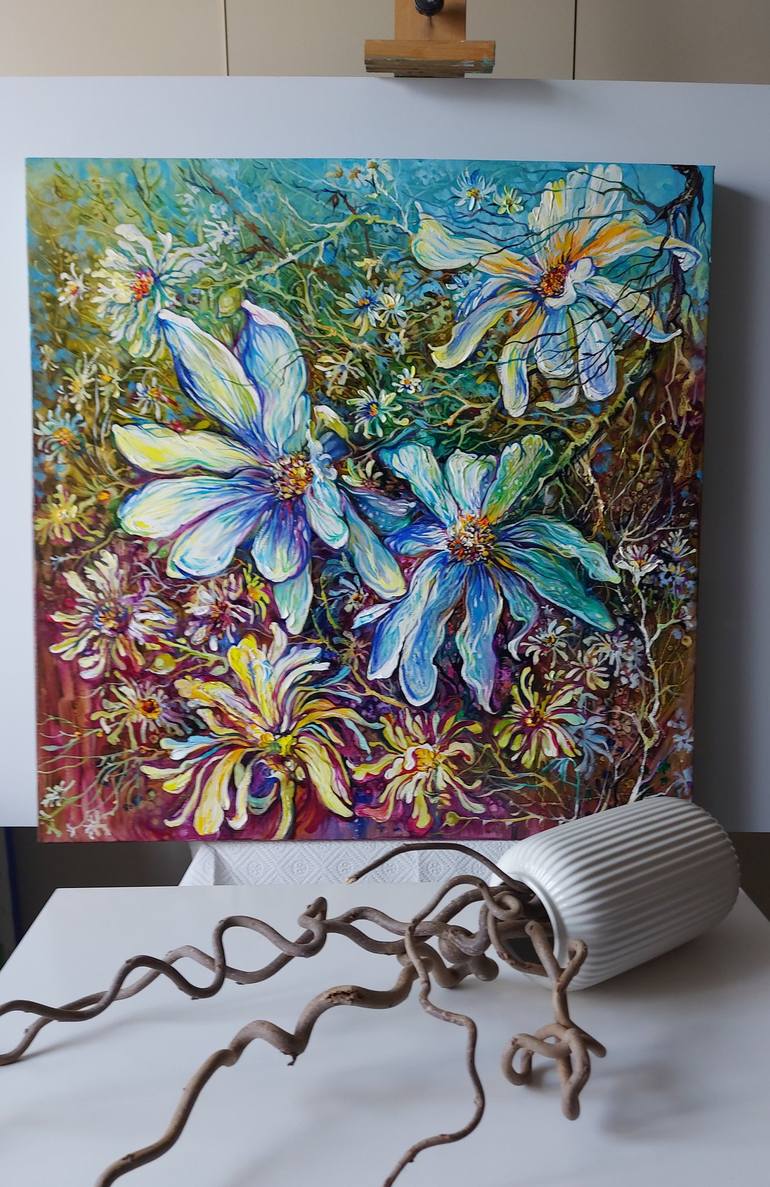 Original Floral Painting by Lada Stukan