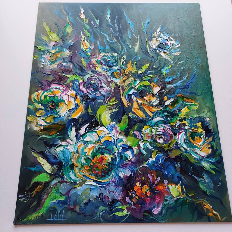 Original Floral Painting by Lada Stukan