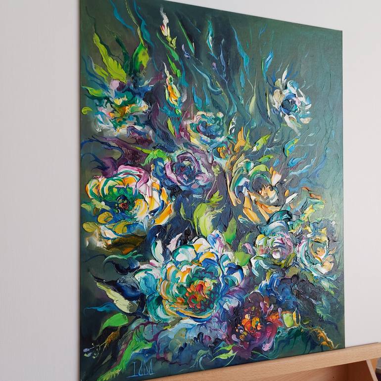 Original Floral Painting by Lada Stukan