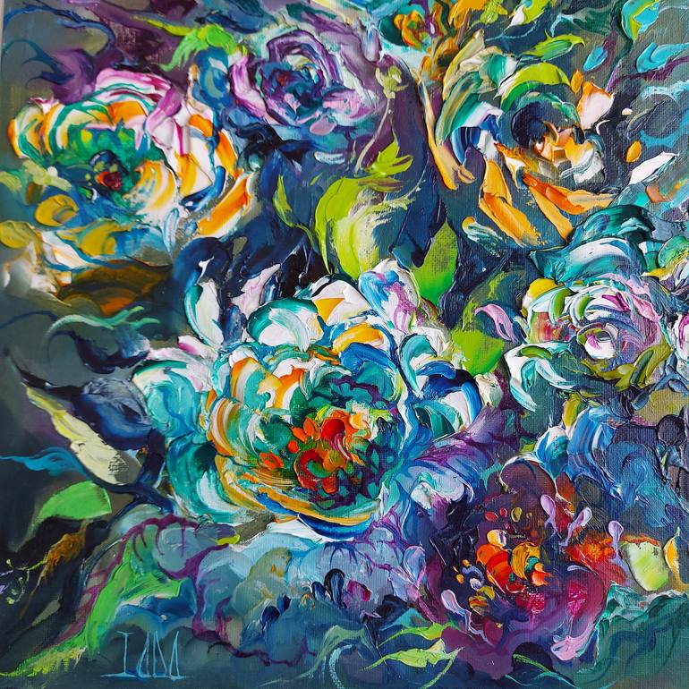 Original Floral Painting by Lada Stukan