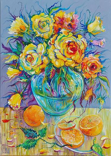 Original Impressionism Still Life Paintings by Lada Stukan