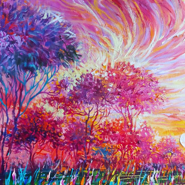 Original Abstract Landscape Painting by Lada Stukan