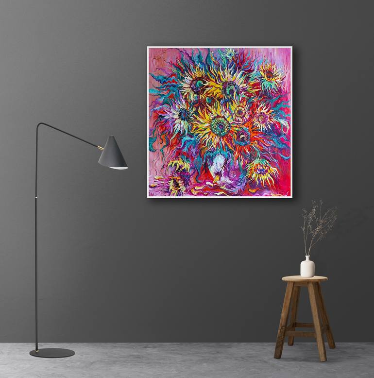 Original Floral Painting by Lada Stukan