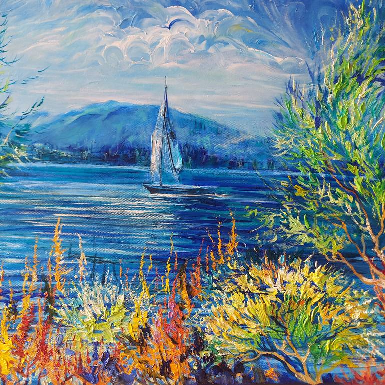 Original Impressionism Landscape Painting by Lada Stukan