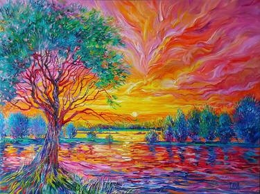 Lake Sunset Landscape thumb