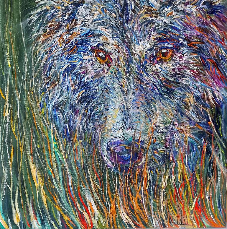 Original Animal Painting by Lada Stukan