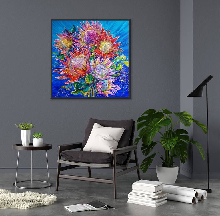 Original Impressionism Floral Painting by Lada Stukan