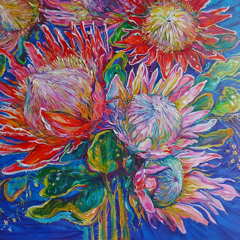 Original Impressionism Floral Painting by Lada Stukan