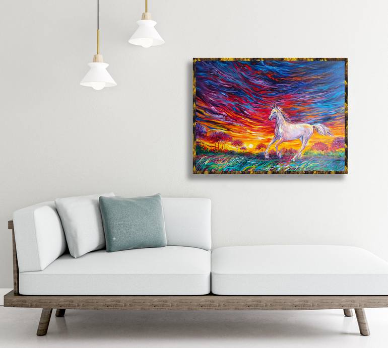 Original Abstract Expressionism Landscape Painting by Lada Stukan