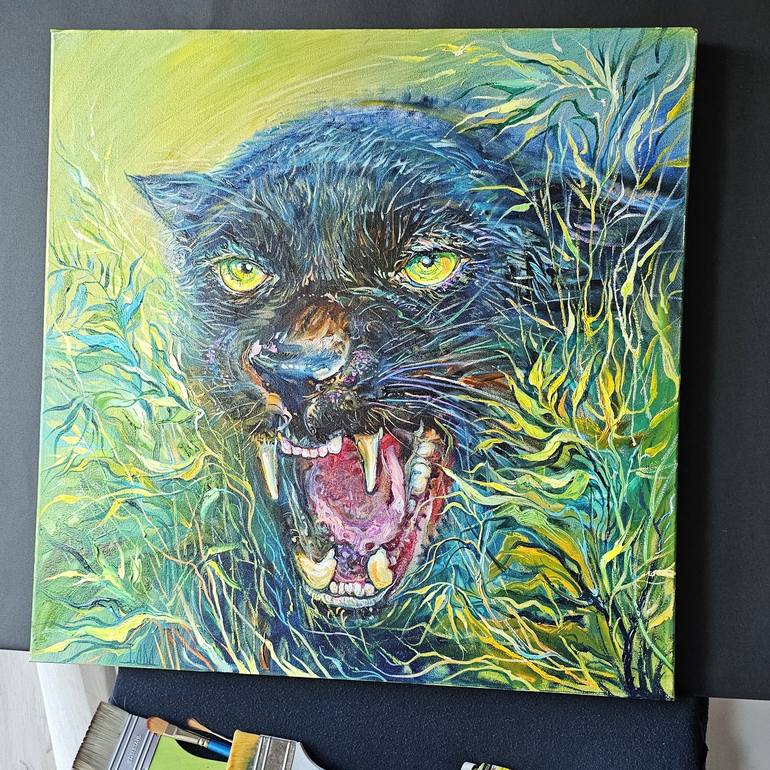 Original Contemporary Animal Painting by Lada Stukan