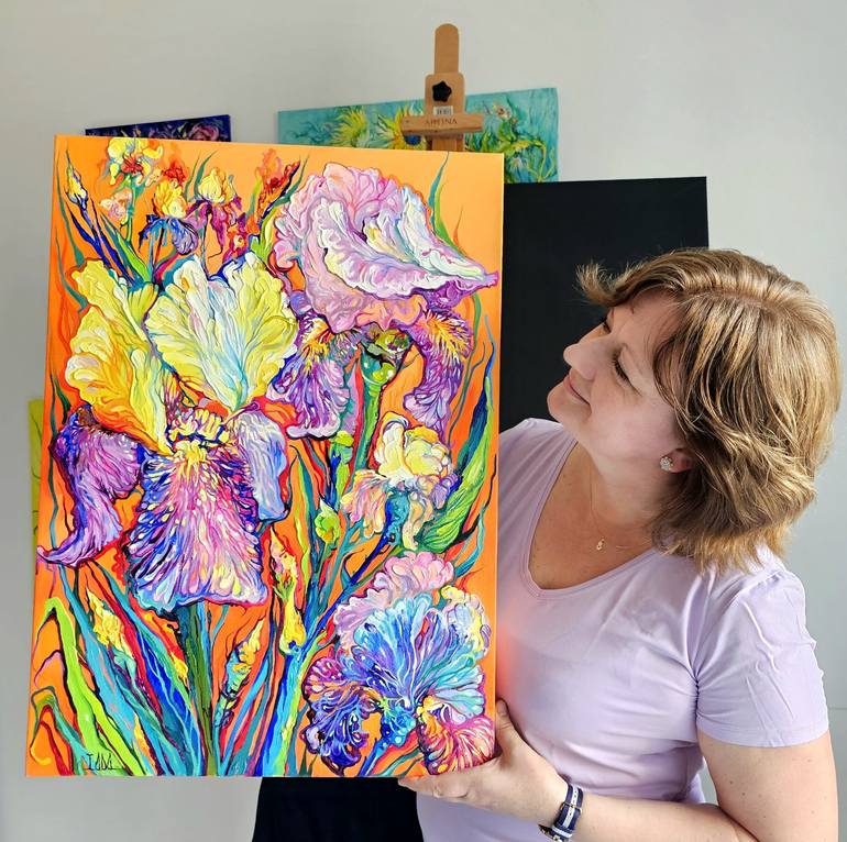 Original Floral Painting by Lada Stukan