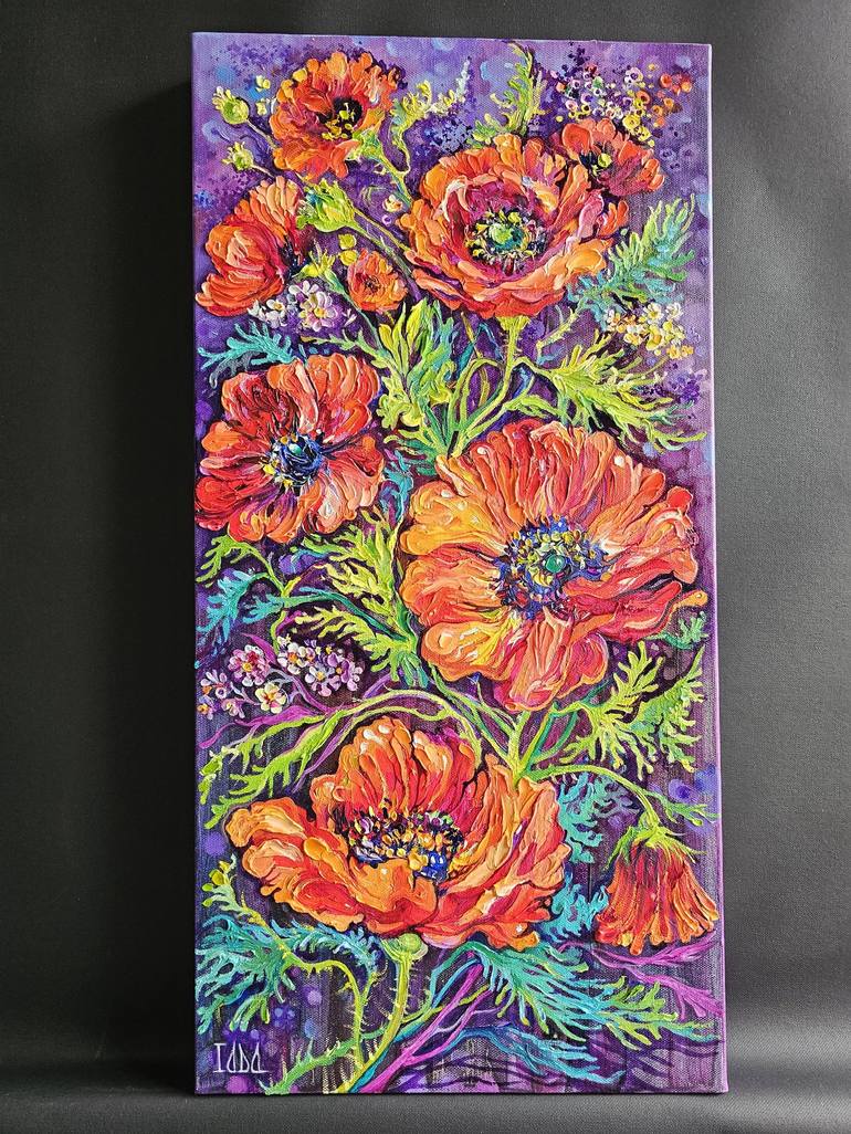 Original Floral Painting by Lada Stukan