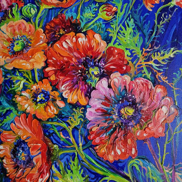 Original Floral Painting by Lada Stukan
