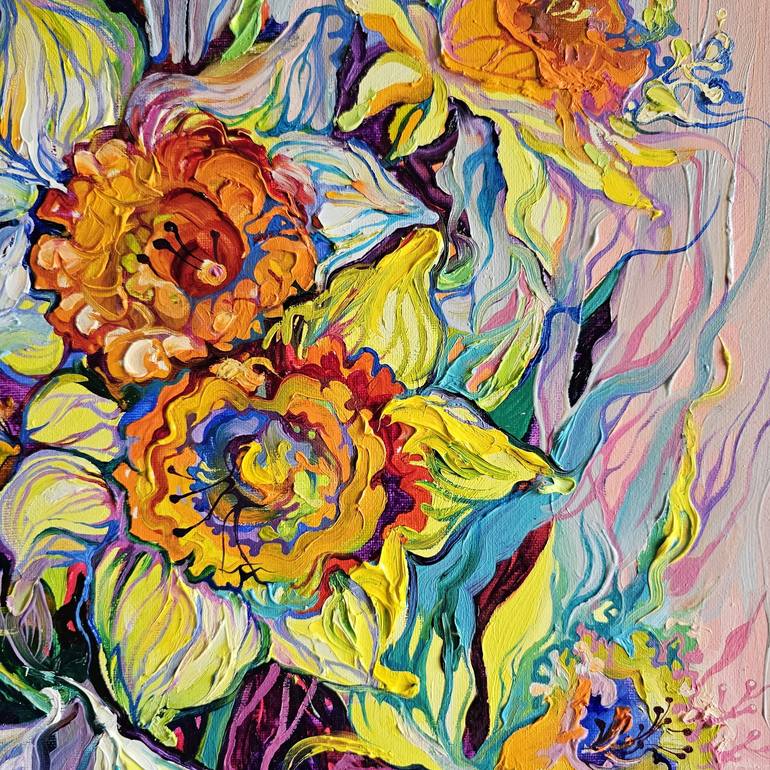 Original Floral Painting by Lada Stukan