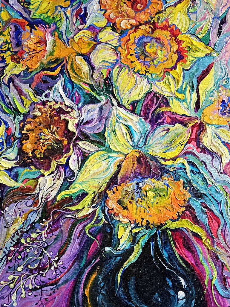 Original Contemporary Floral Painting by Lada Stukan