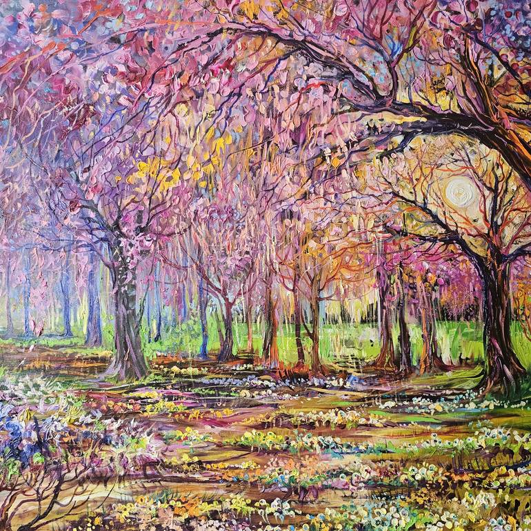 Original Impressionism Landscape Painting by Lada Stukan