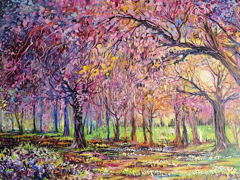 Original Impressionism Landscape Painting by Lada Stukan