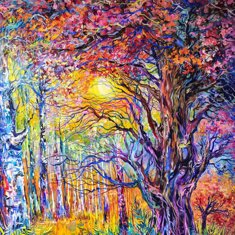Original Impressionism Landscape Painting by Lada Stukan