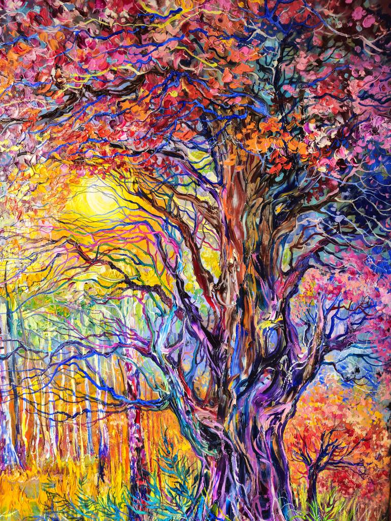 Original Impressionism Landscape Painting by Lada Stukan