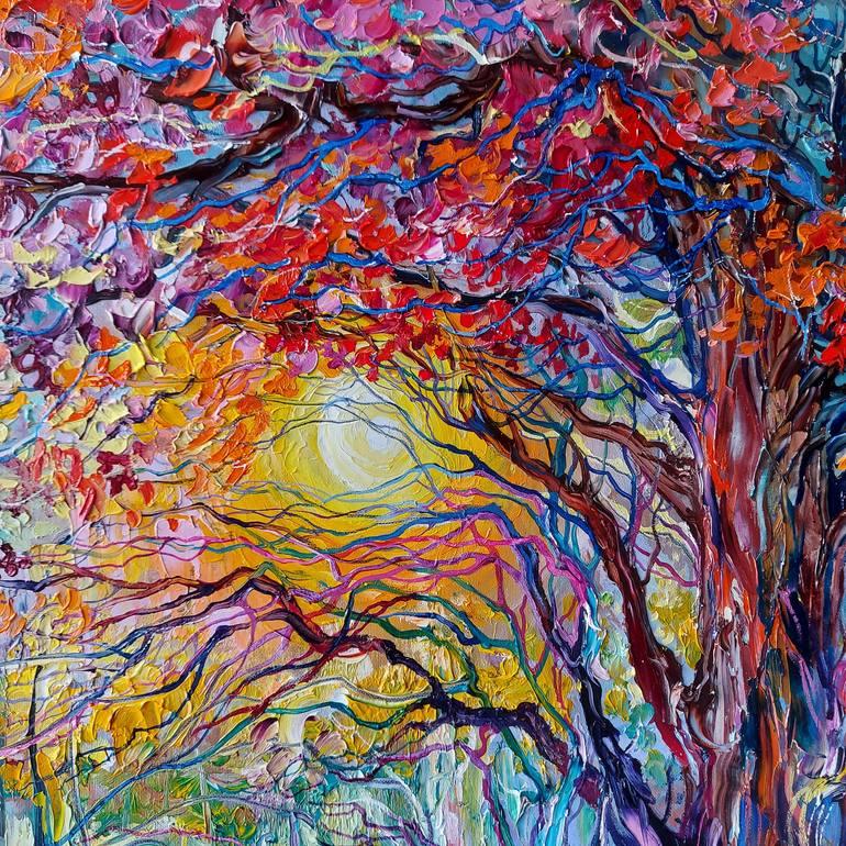 Original Impressionism Landscape Painting by Lada Stukan