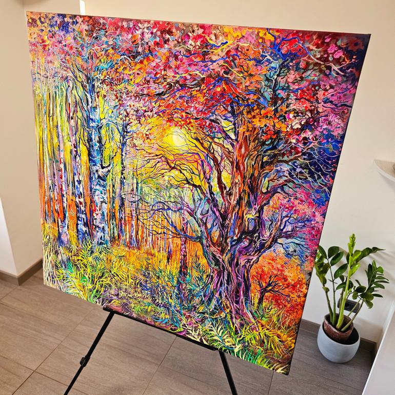 Original Impressionism Landscape Painting by Lada Stukan