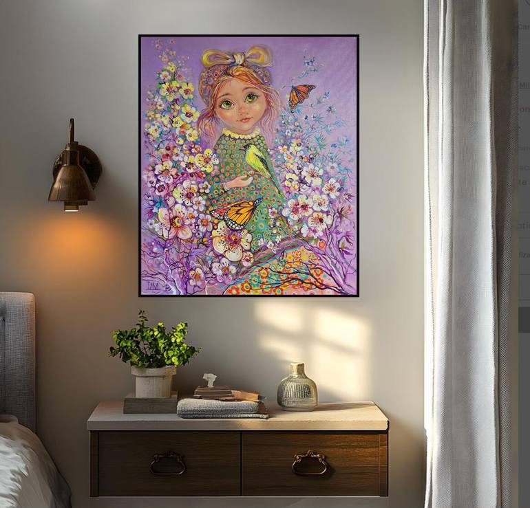Original Baroque Children Painting by Lada Stukan