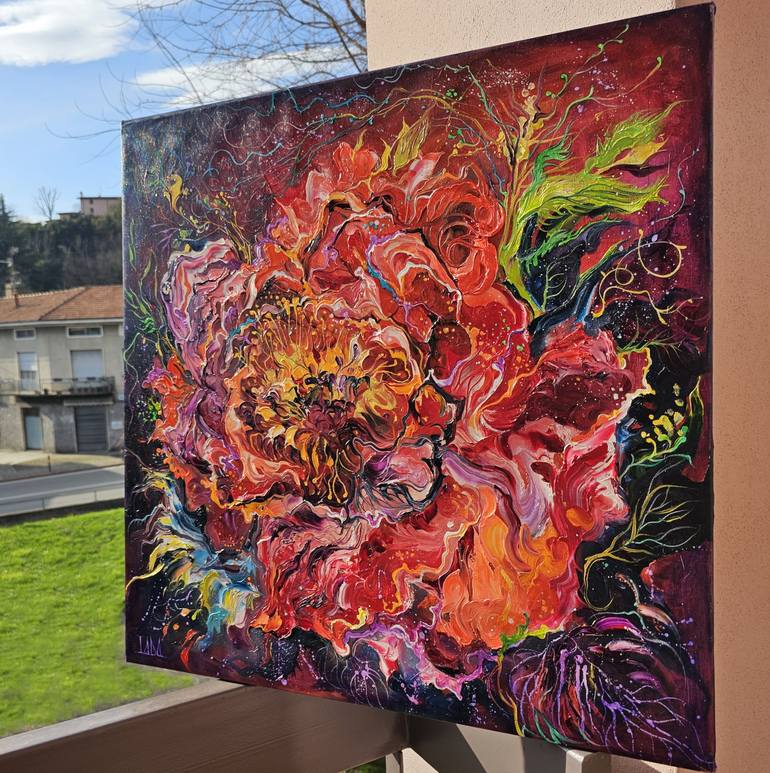 Original Art Deco Abstract Painting by Lada Stukan