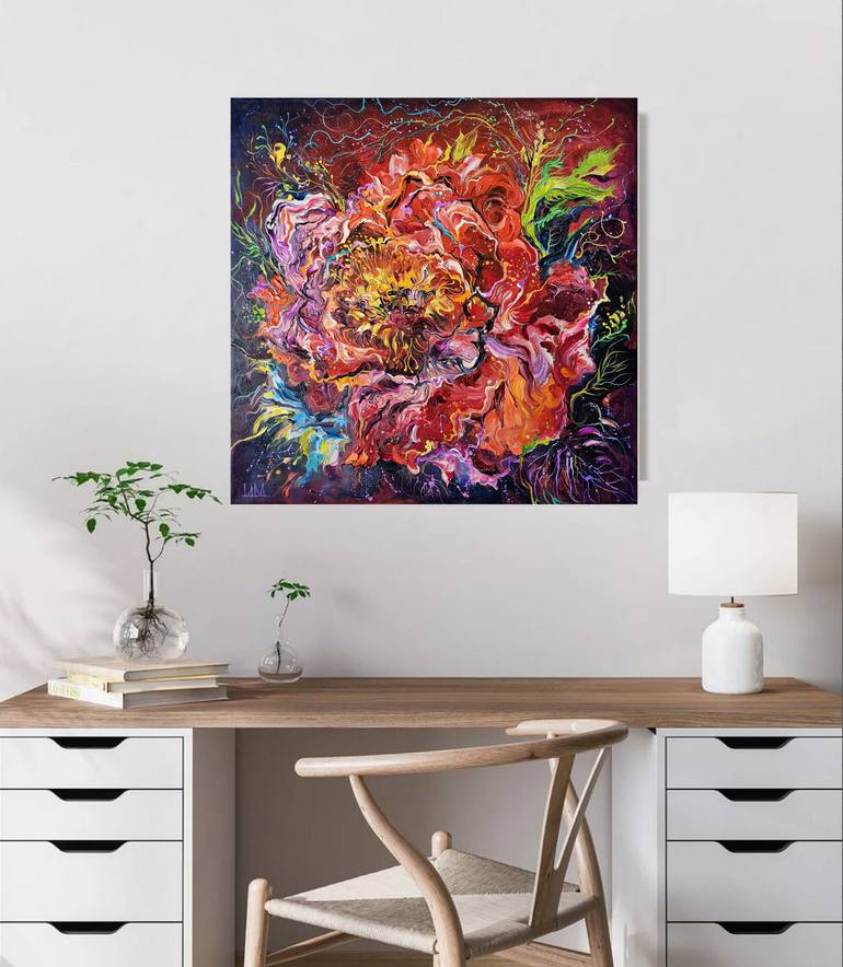 Original Art Deco Abstract Painting by Lada Stukan