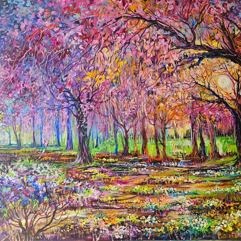 Original Impressionism Landscape Painting by Lada Stukan