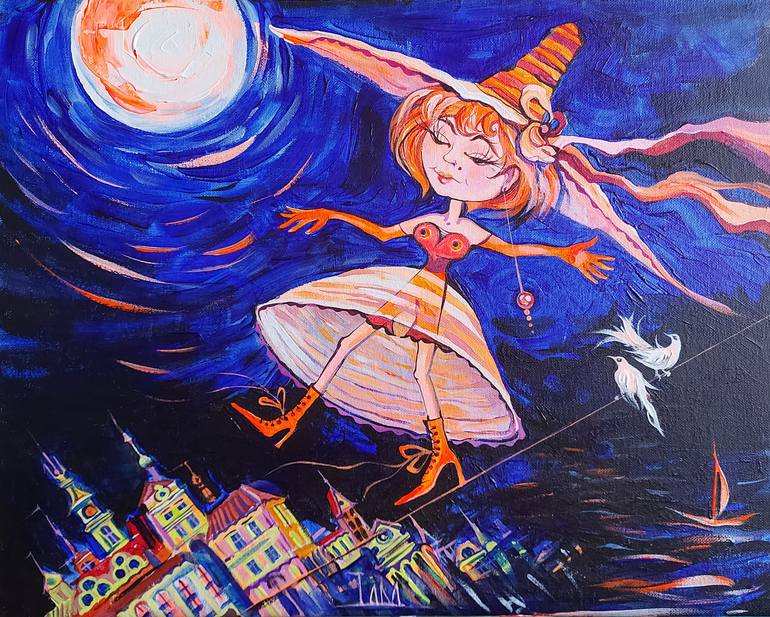 Original Impressionism Fantasy Painting by Lada Stukan
