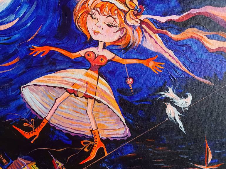 Original Impressionism Fantasy Painting by Lada Stukan