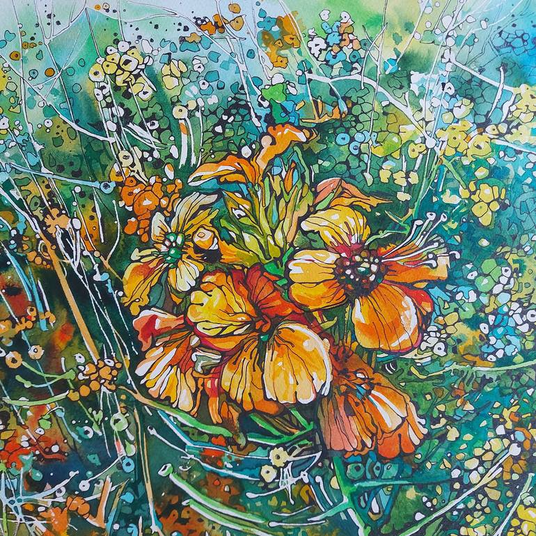 Original Realism Floral Painting by Lada Stukan