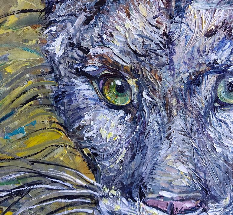 Original Impressionism Animal Painting by Lada Stukan